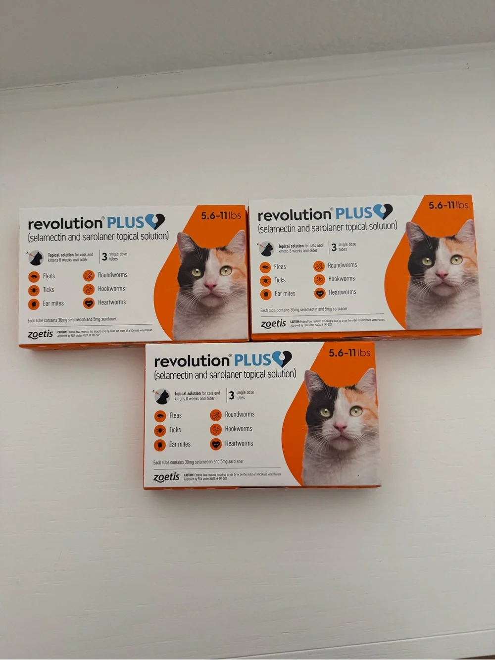 Revolution Plus Topical Solution for Cats (5.6–11 lbs) 8 doses